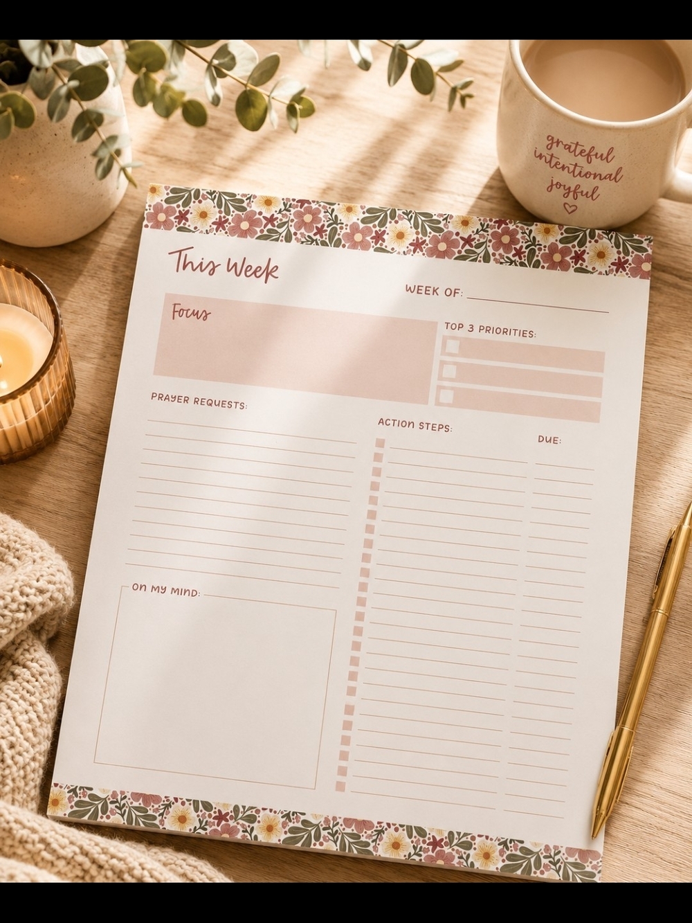 The Daily Grace Co. Planner Planning Daily Pages -Intentional Biblical Christian